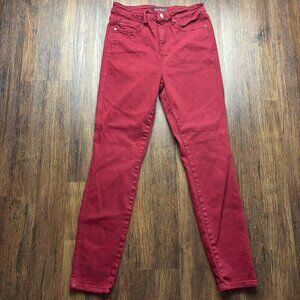 Judy Blue Skinny Jeans JB88760 Garment Dyed Red Women’s Size Size 9/29